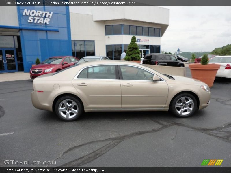 Sandstone Metallic / Cocoa/Cashmere Beige 2008 Chevrolet Malibu LT Sedan