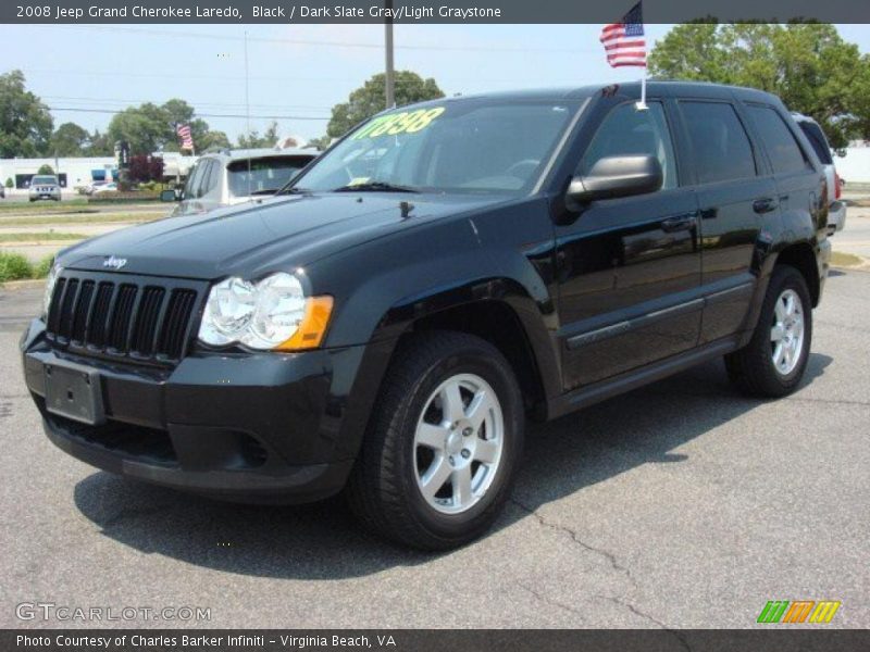 Black / Dark Slate Gray/Light Graystone 2008 Jeep Grand Cherokee Laredo
