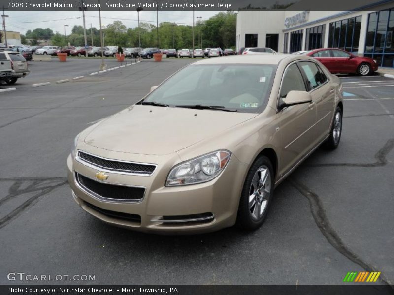 Sandstone Metallic / Cocoa/Cashmere Beige 2008 Chevrolet Malibu LT Sedan