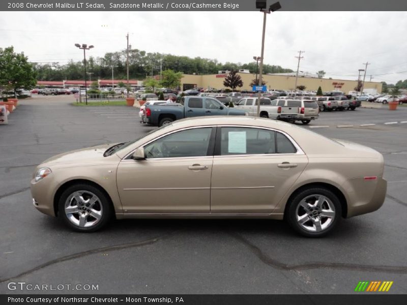 Sandstone Metallic / Cocoa/Cashmere Beige 2008 Chevrolet Malibu LT Sedan