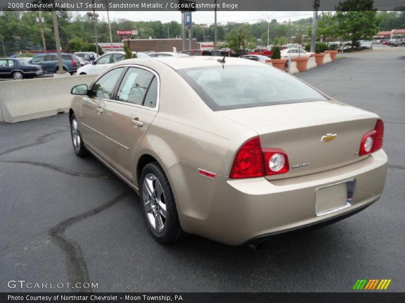 Sandstone Metallic / Cocoa/Cashmere Beige 2008 Chevrolet Malibu LT Sedan