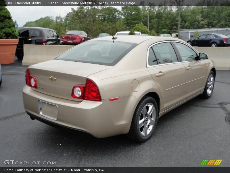 Sandstone Metallic / Cocoa/Cashmere Beige 2008 Chevrolet Malibu LT Sedan
