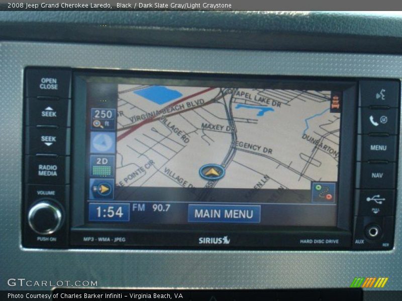 Black / Dark Slate Gray/Light Graystone 2008 Jeep Grand Cherokee Laredo