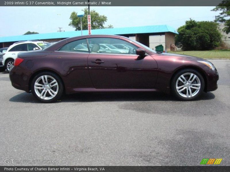 Midnight Garnet Metallic / Wheat 2009 Infiniti G 37 Convertible