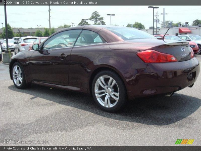 Midnight Garnet Metallic / Wheat 2009 Infiniti G 37 Convertible