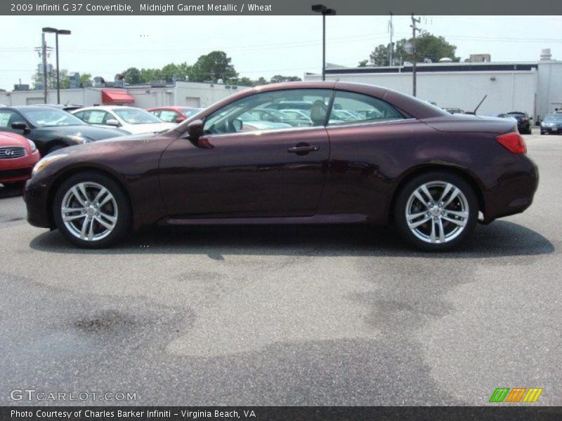 Midnight Garnet Metallic / Wheat 2009 Infiniti G 37 Convertible