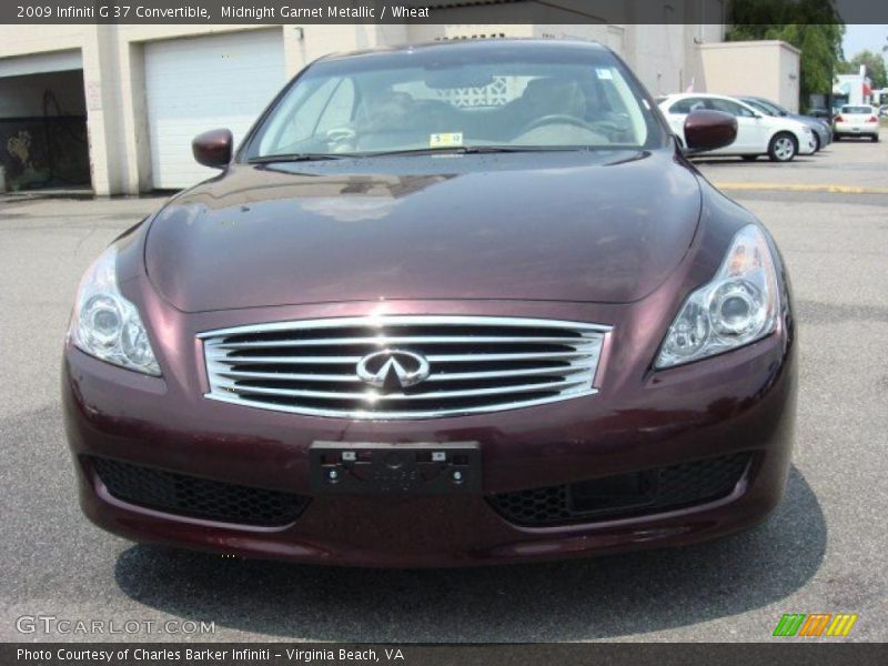 Midnight Garnet Metallic / Wheat 2009 Infiniti G 37 Convertible