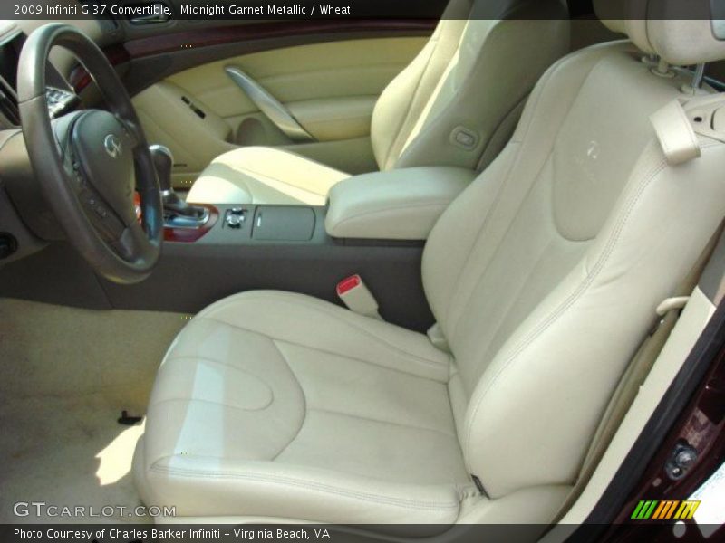 Midnight Garnet Metallic / Wheat 2009 Infiniti G 37 Convertible
