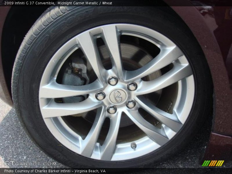 Midnight Garnet Metallic / Wheat 2009 Infiniti G 37 Convertible