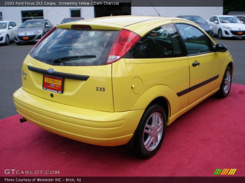 Screaming Yellow / Dark Charcoal 2003 Ford Focus ZX3 Coupe