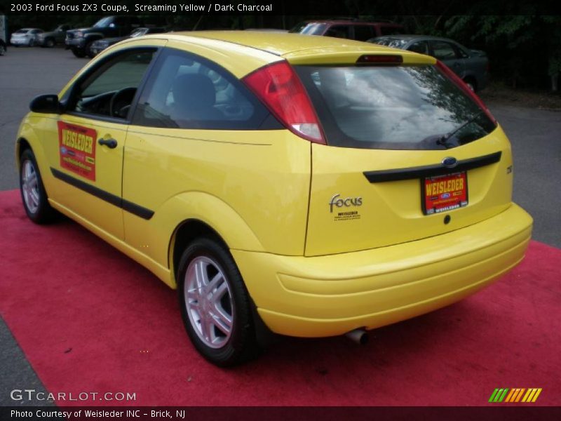 Screaming Yellow / Dark Charcoal 2003 Ford Focus ZX3 Coupe