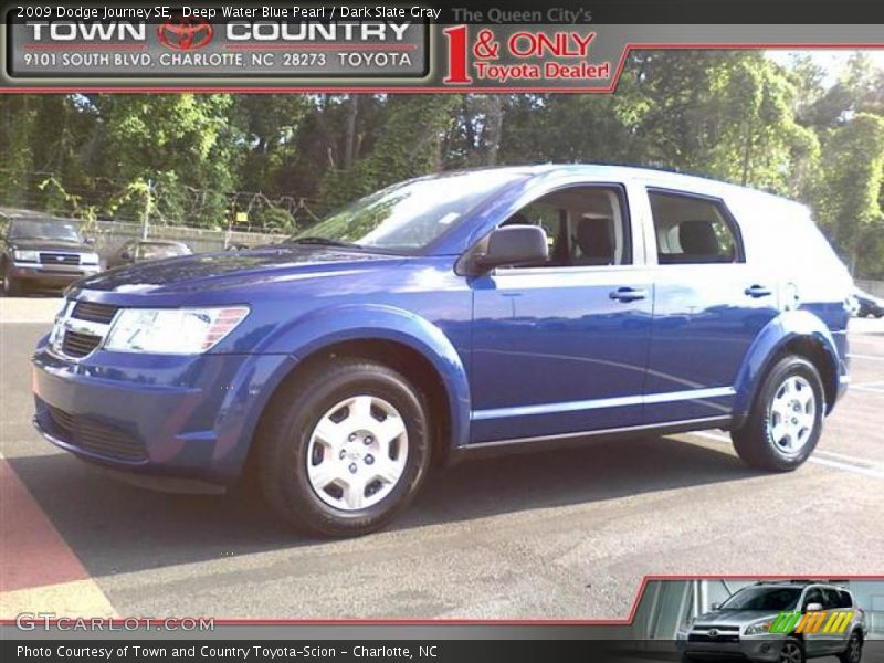 Deep Water Blue Pearl / Dark Slate Gray 2009 Dodge Journey SE