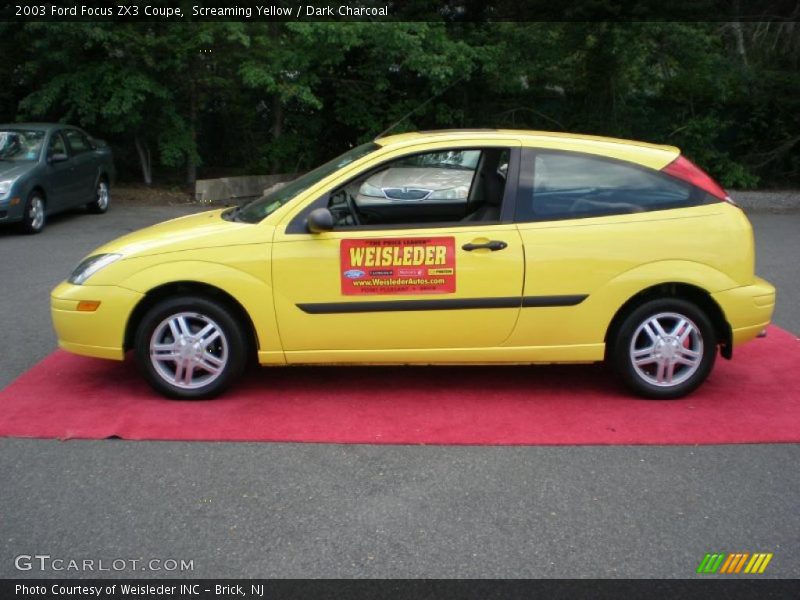 Screaming Yellow / Dark Charcoal 2003 Ford Focus ZX3 Coupe