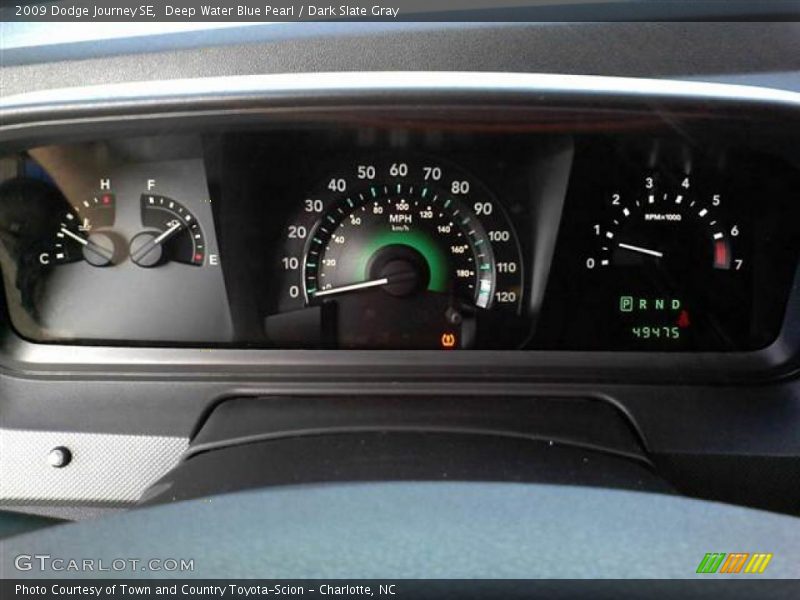 Deep Water Blue Pearl / Dark Slate Gray 2009 Dodge Journey SE