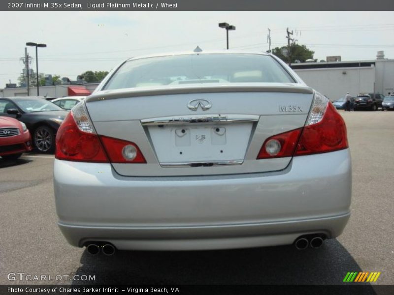 Liquid Platinum Metallic / Wheat 2007 Infiniti M 35x Sedan