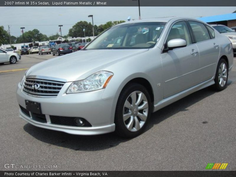 Liquid Platinum Metallic / Wheat 2007 Infiniti M 35x Sedan