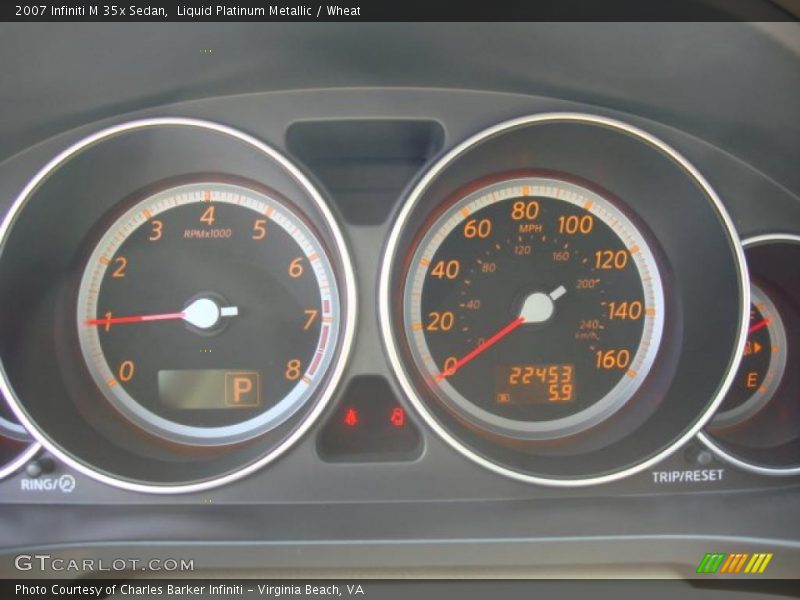 Liquid Platinum Metallic / Wheat 2007 Infiniti M 35x Sedan