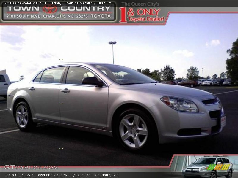 Silver Ice Metallic / Titanium 2010 Chevrolet Malibu LS Sedan
