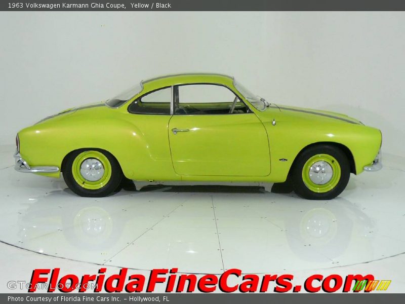 Yellow / Black 1963 Volkswagen Karmann Ghia Coupe