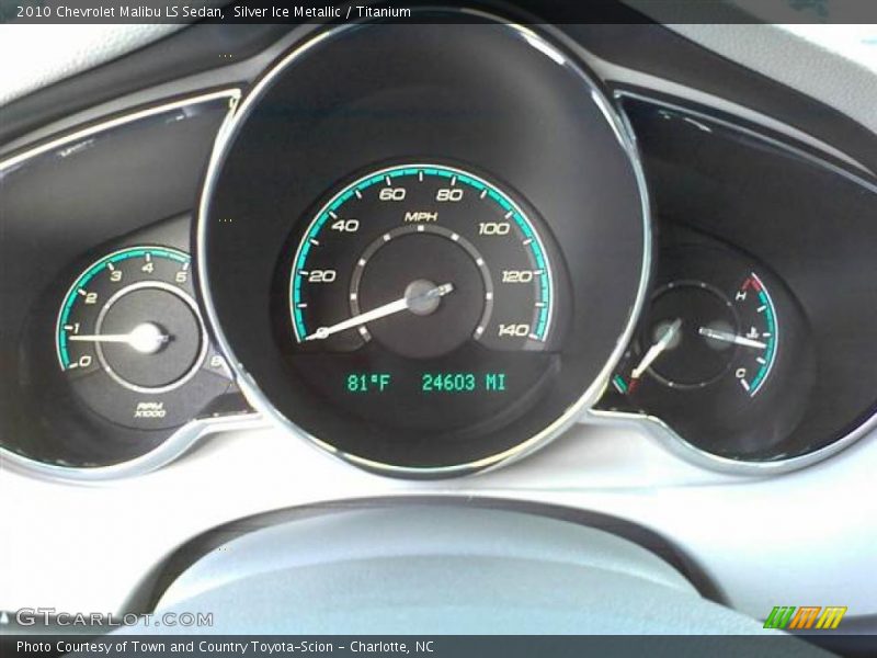 Silver Ice Metallic / Titanium 2010 Chevrolet Malibu LS Sedan