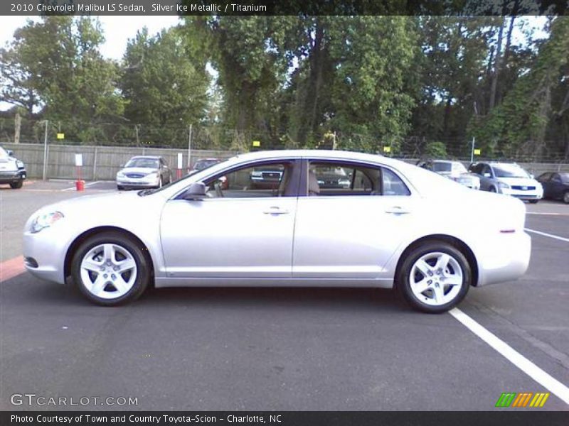 Silver Ice Metallic / Titanium 2010 Chevrolet Malibu LS Sedan