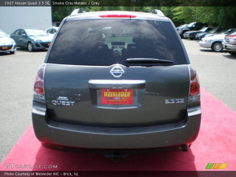 Smoke Gray Metallic / Gray 2007 Nissan Quest 3.5 SE