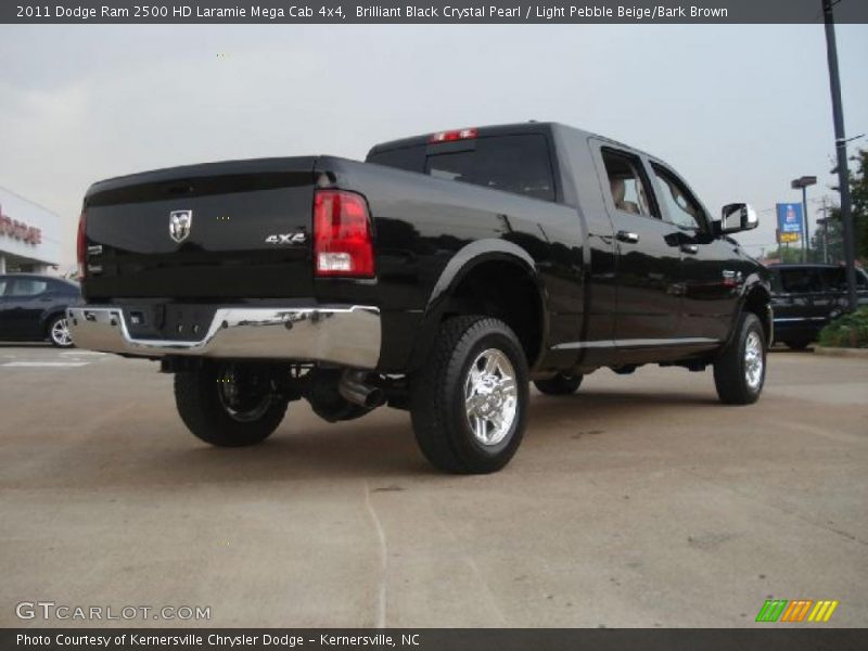 Brilliant Black Crystal Pearl / Light Pebble Beige/Bark Brown 2011 Dodge Ram 2500 HD Laramie Mega Cab 4x4