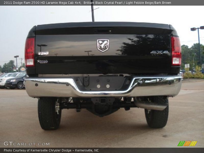 Brilliant Black Crystal Pearl / Light Pebble Beige/Bark Brown 2011 Dodge Ram 2500 HD Laramie Mega Cab 4x4