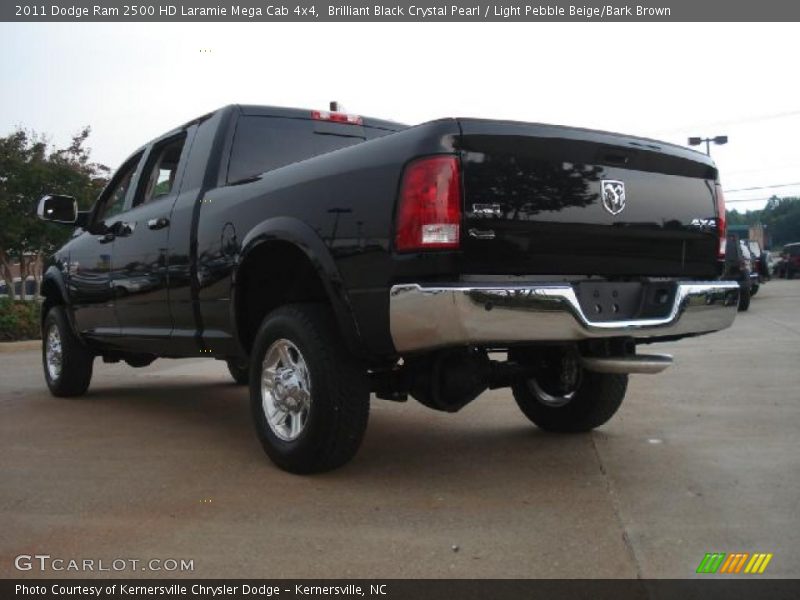 Brilliant Black Crystal Pearl / Light Pebble Beige/Bark Brown 2011 Dodge Ram 2500 HD Laramie Mega Cab 4x4