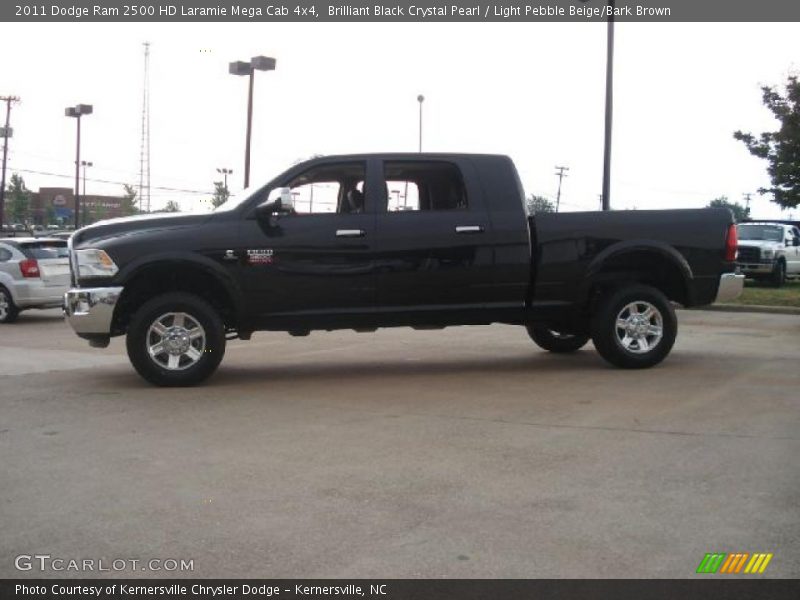 Brilliant Black Crystal Pearl / Light Pebble Beige/Bark Brown 2011 Dodge Ram 2500 HD Laramie Mega Cab 4x4