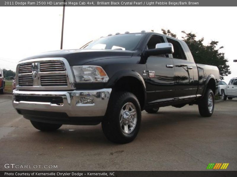 Brilliant Black Crystal Pearl / Light Pebble Beige/Bark Brown 2011 Dodge Ram 2500 HD Laramie Mega Cab 4x4