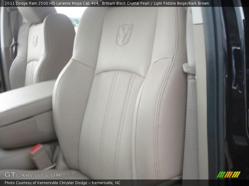 Brilliant Black Crystal Pearl / Light Pebble Beige/Bark Brown 2011 Dodge Ram 2500 HD Laramie Mega Cab 4x4