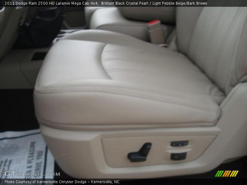 Brilliant Black Crystal Pearl / Light Pebble Beige/Bark Brown 2011 Dodge Ram 2500 HD Laramie Mega Cab 4x4