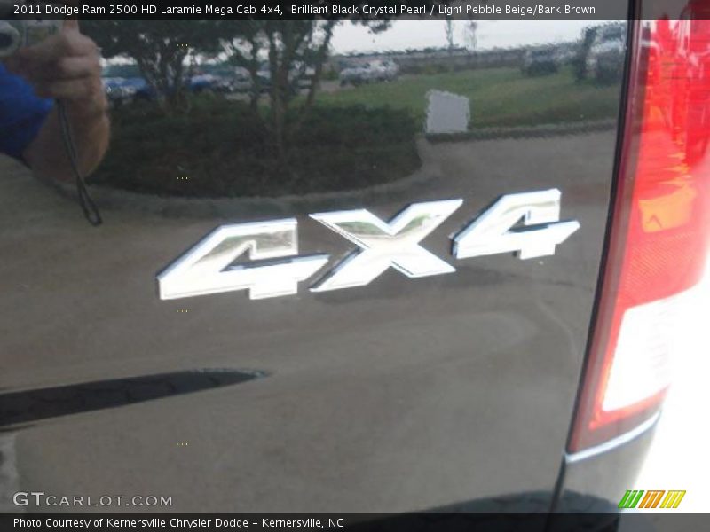 Brilliant Black Crystal Pearl / Light Pebble Beige/Bark Brown 2011 Dodge Ram 2500 HD Laramie Mega Cab 4x4