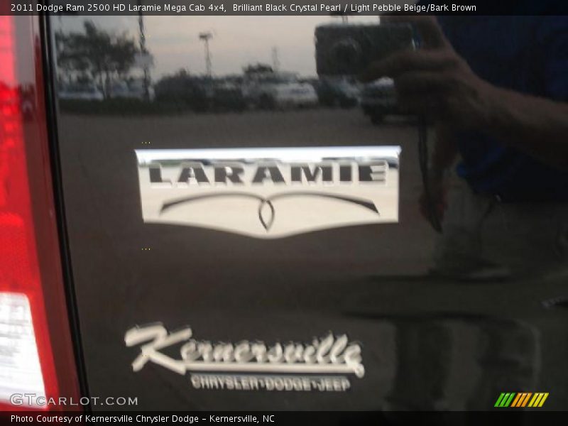 Brilliant Black Crystal Pearl / Light Pebble Beige/Bark Brown 2011 Dodge Ram 2500 HD Laramie Mega Cab 4x4