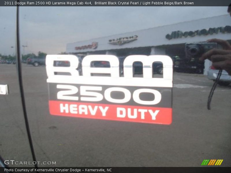 Brilliant Black Crystal Pearl / Light Pebble Beige/Bark Brown 2011 Dodge Ram 2500 HD Laramie Mega Cab 4x4
