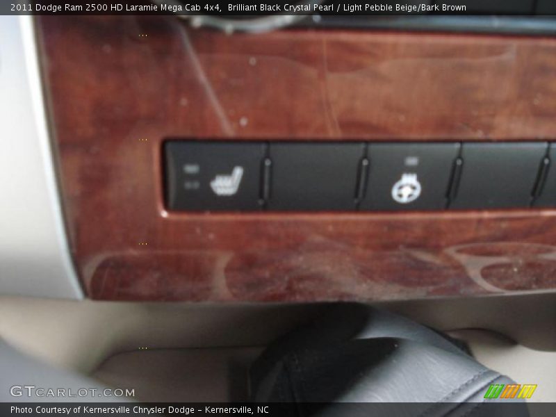 Brilliant Black Crystal Pearl / Light Pebble Beige/Bark Brown 2011 Dodge Ram 2500 HD Laramie Mega Cab 4x4