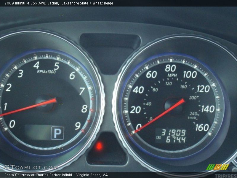 Lakeshore Slate / Wheat Beige 2009 Infiniti M 35x AWD Sedan