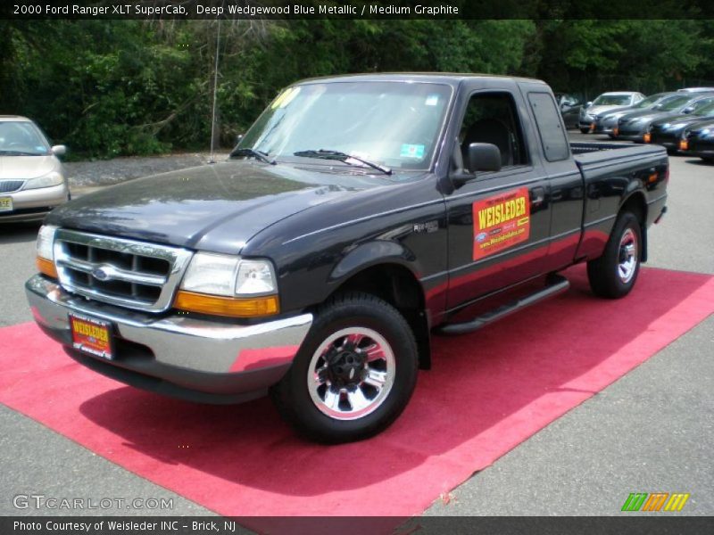 Deep Wedgewood Blue Metallic / Medium Graphite 2000 Ford Ranger XLT SuperCab