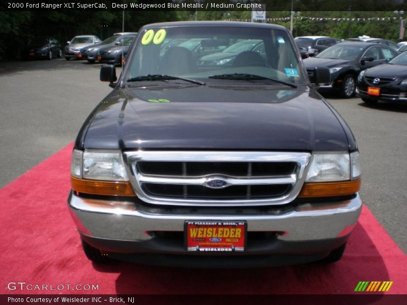 Deep Wedgewood Blue Metallic / Medium Graphite 2000 Ford Ranger XLT SuperCab