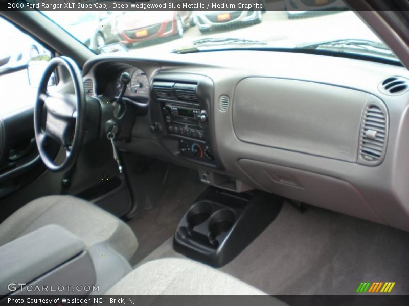 Deep Wedgewood Blue Metallic / Medium Graphite 2000 Ford Ranger XLT SuperCab