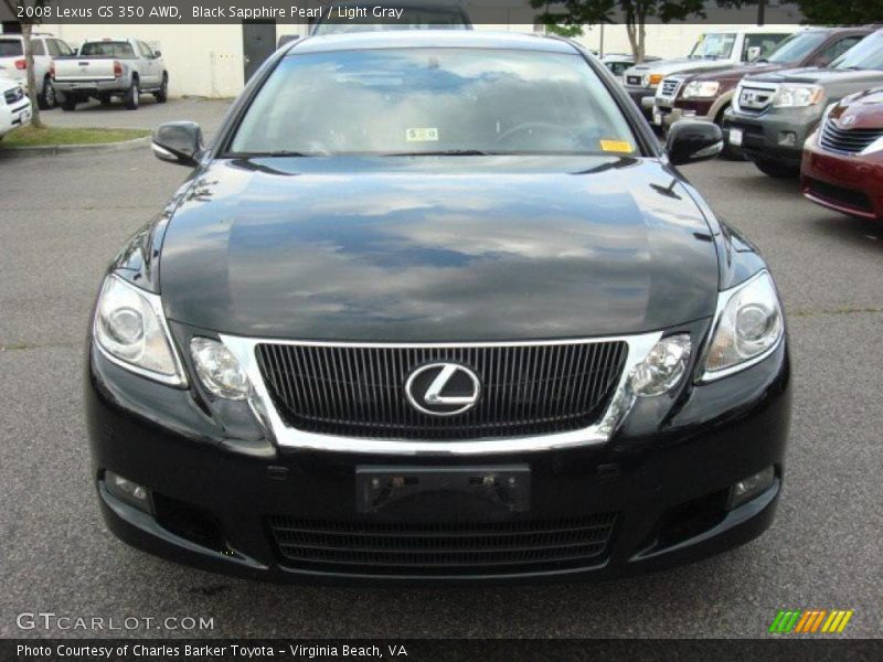 Black Sapphire Pearl / Light Gray 2008 Lexus GS 350 AWD