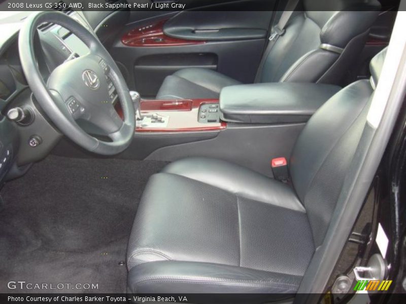 Black Sapphire Pearl / Light Gray 2008 Lexus GS 350 AWD