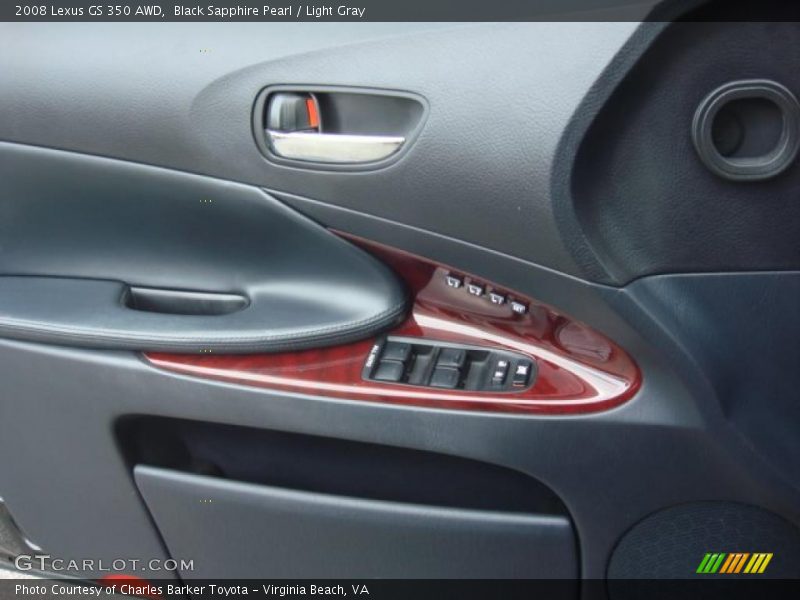 Black Sapphire Pearl / Light Gray 2008 Lexus GS 350 AWD