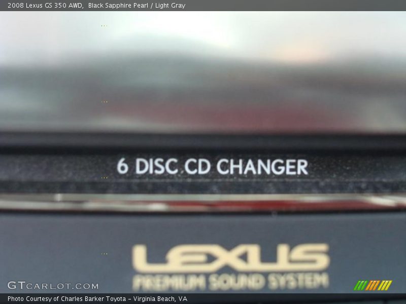 Black Sapphire Pearl / Light Gray 2008 Lexus GS 350 AWD