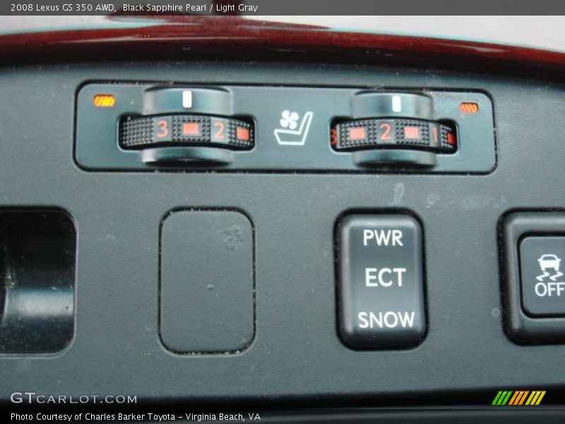 Black Sapphire Pearl / Light Gray 2008 Lexus GS 350 AWD
