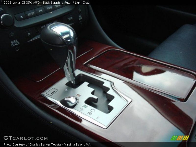 Black Sapphire Pearl / Light Gray 2008 Lexus GS 350 AWD