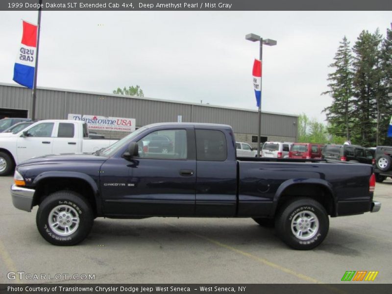 Deep Amethyst Pearl / Mist Gray 1999 Dodge Dakota SLT Extended Cab 4x4