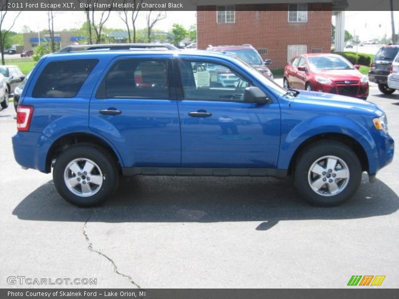 Blue Flame Metallic / Charcoal Black 2011 Ford Escape XLT