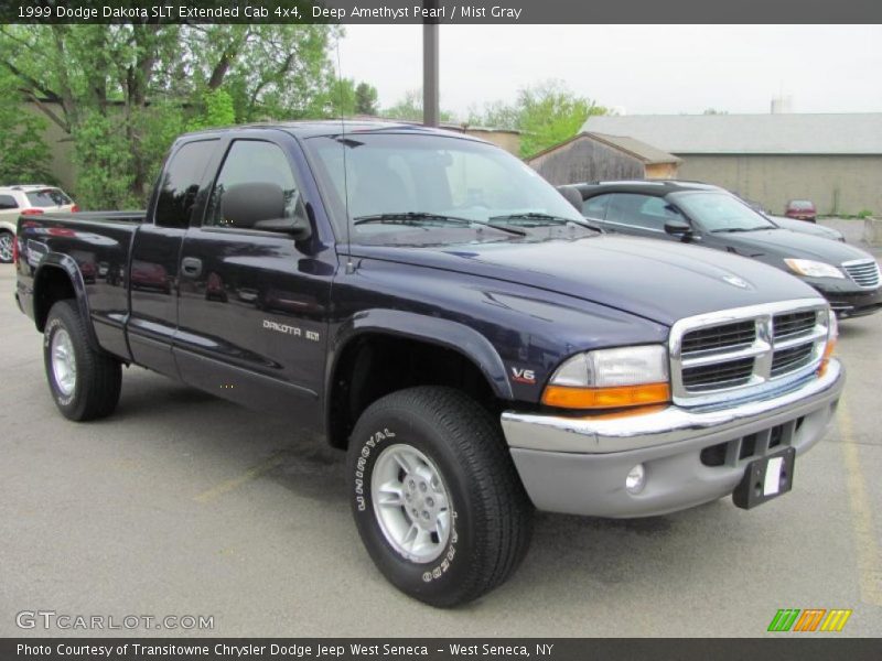 Deep Amethyst Pearl / Mist Gray 1999 Dodge Dakota SLT Extended Cab 4x4